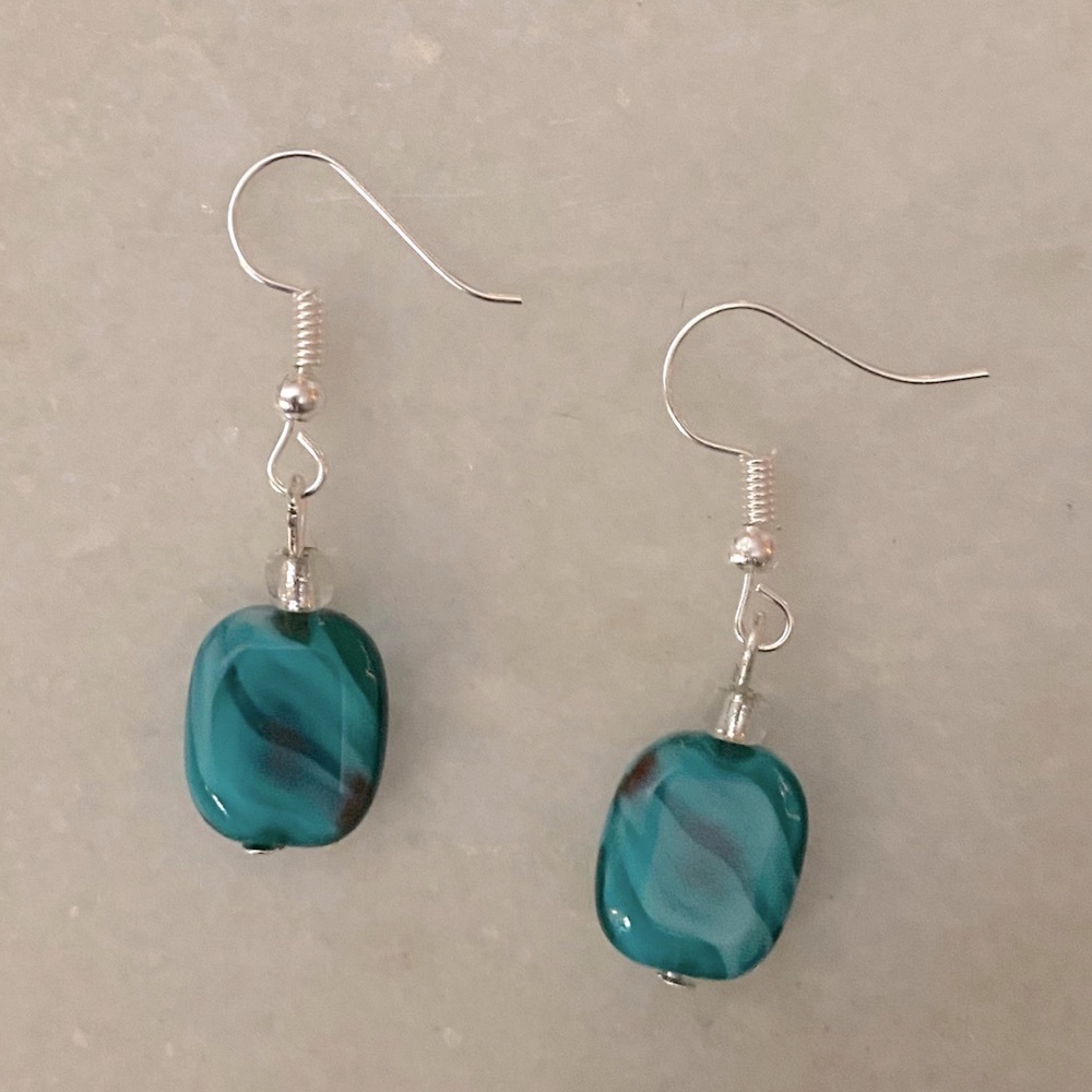 Glass bead earrings